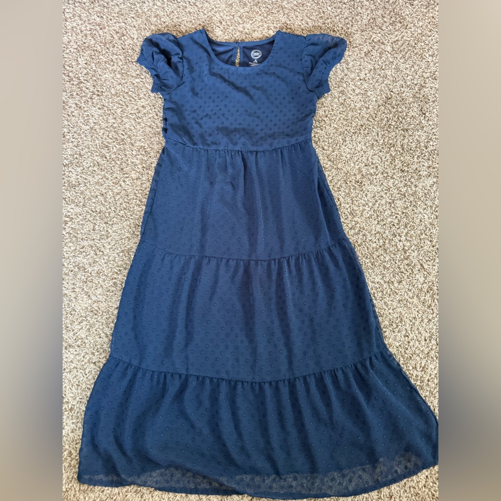 Wonder Nation Navy Textured Dress